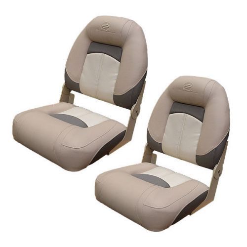 Sell Sun Tracker Cream, Tan, Brown Folding Marine Boat Fishing Seats