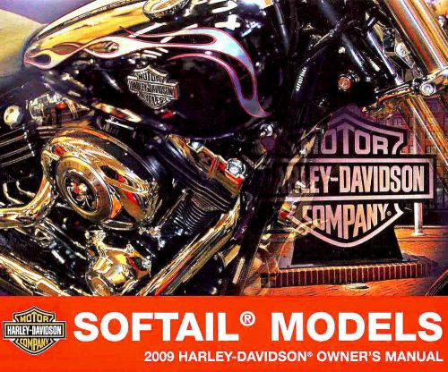 2009 harley-davidson softail owners manual kit-new sealed-x bones-fat boy-rocker