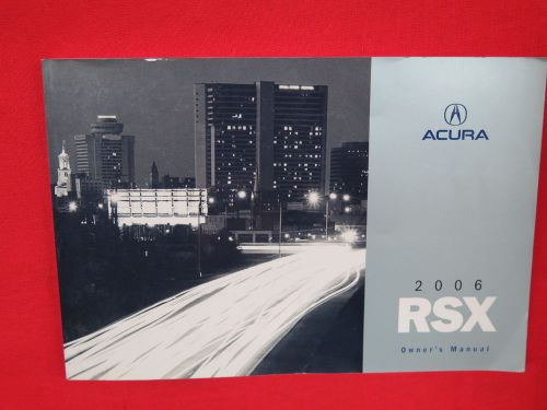 2006 acura rsx owners manual guide book