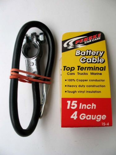 15&#034; 4ga penske top terminal copper battery cable  part # 15-4