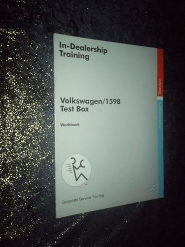 1990 vw in dealership training volkswagen 1598 test box thin booklet original!