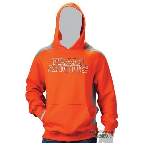 Arctic cat men&#039;s team arctic cotton polyester hoodie - orange gray - 5273-96_