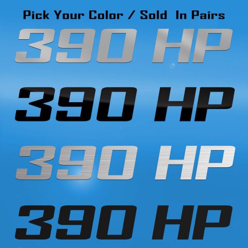 390 hp horsepower decal graphic fits chevrolet ssr, gm turbo-jet 390, saleen 302