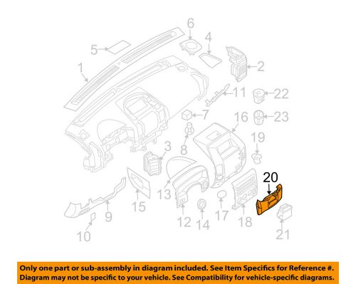 Nissan oem 04-07 titan instrument panel dash-lower cover 689227s001