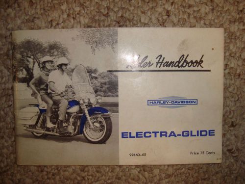 1965 harley davidson rider handbook / electra glide / panhead