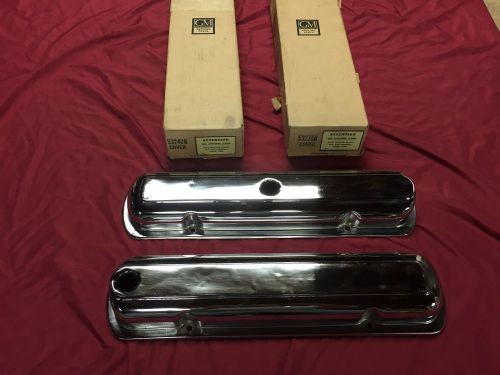 Nos 59-62 pontiac valve covers chrome 389 421 gm 532408 532758