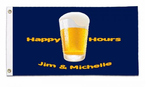 Personalized boat flag beer mug