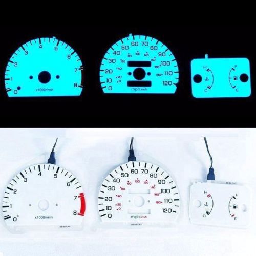 El glow gauge indiglo dash face cluster gauge for honda crx 88-89 mt manual