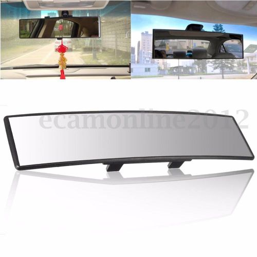 Universal 300mm wide convex curve interior clip on car rear view clear mirror