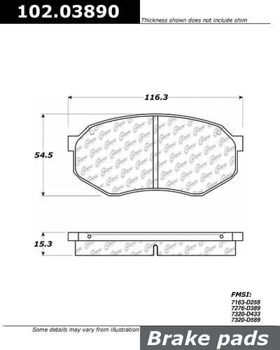 Centric 102.03890 brake pad or shoe, front-c-tek metallic brake pads