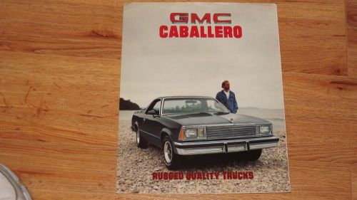 1981 gmc caballero original dealership sales brochure