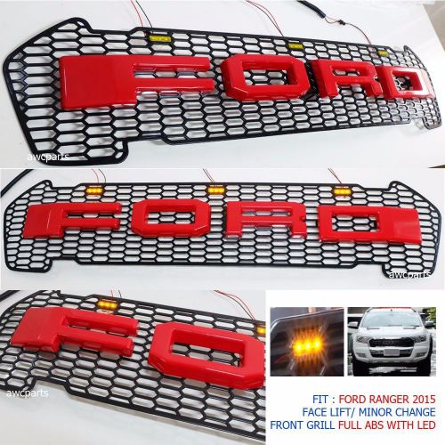 Fit ford ranger face lift 2015 front grille abs led ute wildtrak xt xlt pf white