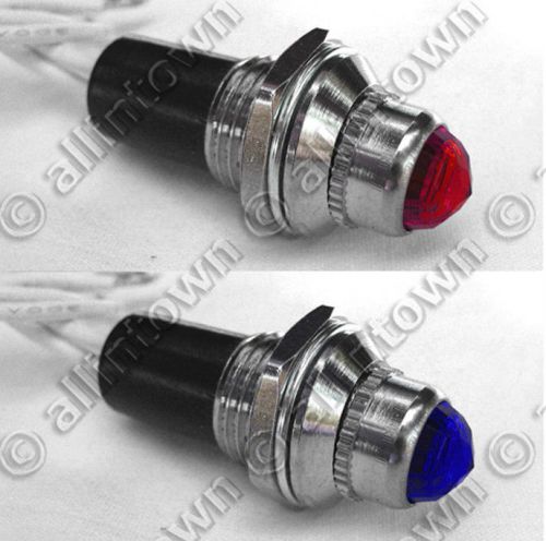 12v indicator lights lamps pilot dash toggle signal red blue light hot rod