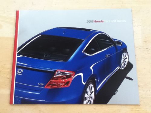 2008 08 honda car truck literature brochure accord sedan coupe civic fit element