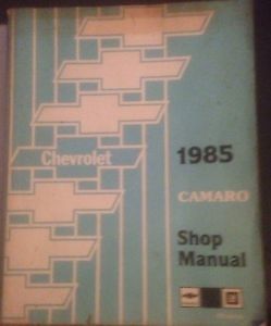 1985 camaro shop manual including electrical diagnosis supplement