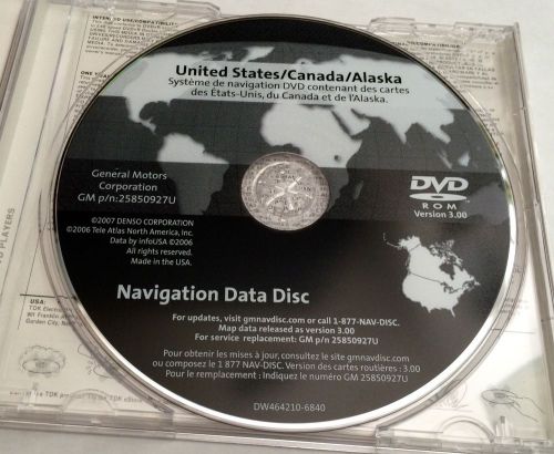 Navigation disc update oem gm 25850927 u gmc chevy denali dts tahoe  hummer h2