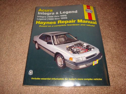 12020 haynes repair manual acura integra &amp; legend 1986-1990 selected models