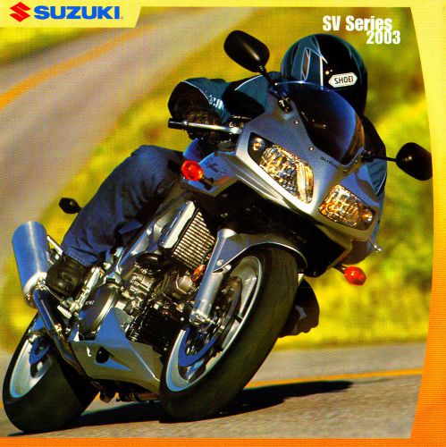 2003 suzuki sv650 &amp; sv1000 motorcycle brochure -suzuki sv650s &amp; sv1000s