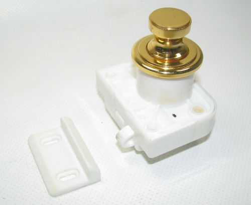 Lamp sugatsune marine tlp push button knob latch gold finish white body