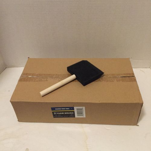 Diamond tough tools 3&#034; foam brush, box of 24, new and unopened.