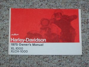 1975 harley davidson sportster xl xlch 1000 xl-1000 owner operator manual