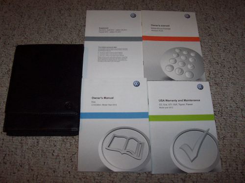 2012 vw volkswagen eos owner manual user guide komfort lux executive 2.0l