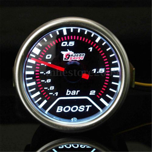 2&#034; 52mm car universal led pointer bar turbo boost gauge vacuum press meter smoke