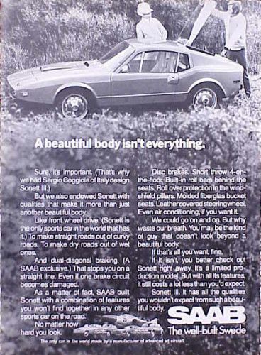 1970 saab sonett iii original vintage ad  cmy store 4more ads  5+= free shipping