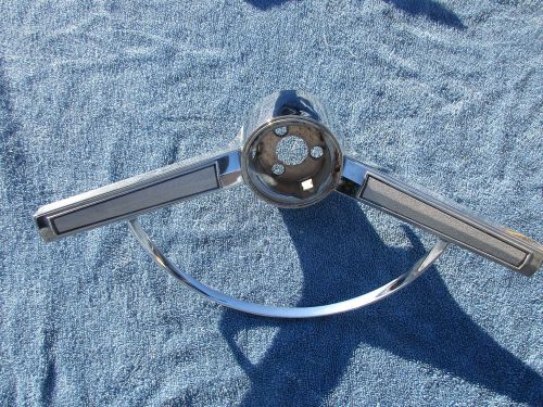 1966 chevrolet belair caprice chrome steering wheel horn ring no cap