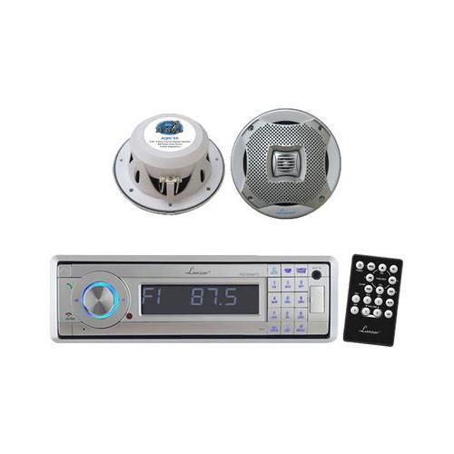 Silver marine yacht cd/mp3/usb/sd stereo system /bluetooth 2 400w 5.25&#034; speakers