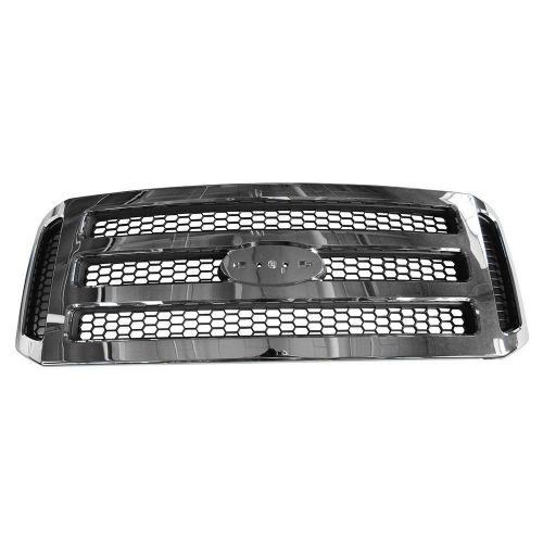 Grille grill front end chrome for 05-07 ford f series super duty truck excursion