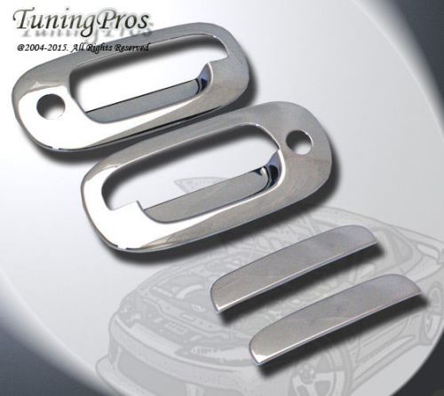 1997-2004 dodge dakota chrome door handle cover 4pc set 2 door 2 keyhole