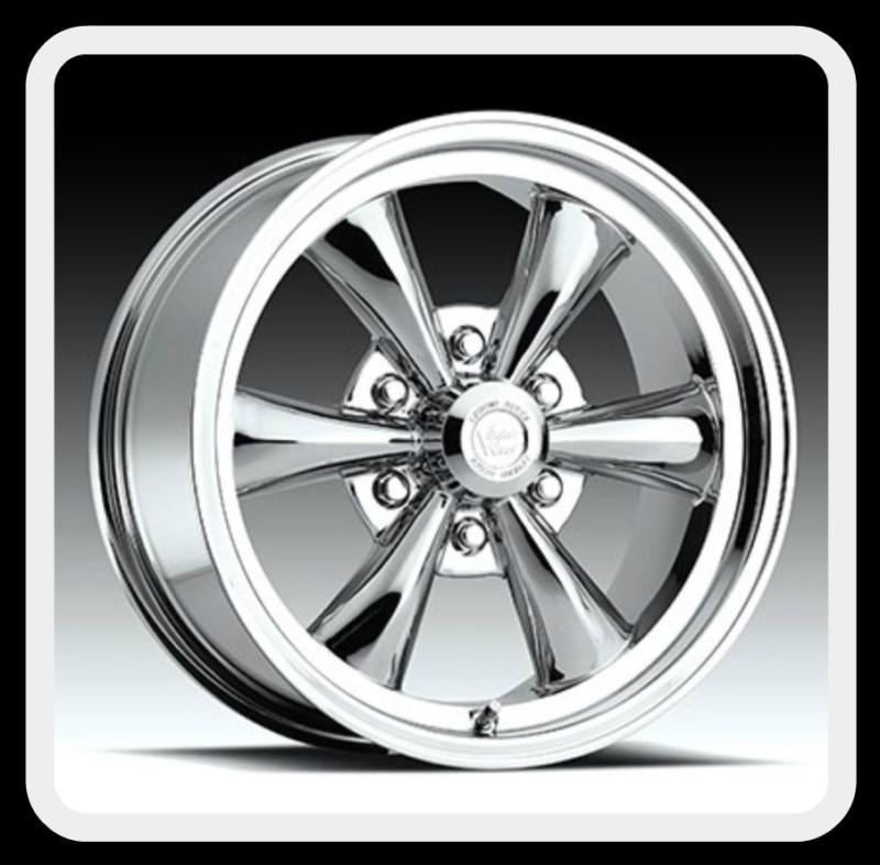 17" x 8" vision 141 legend 6 6x135 navigator f-150 chrome wheels rims free lugs