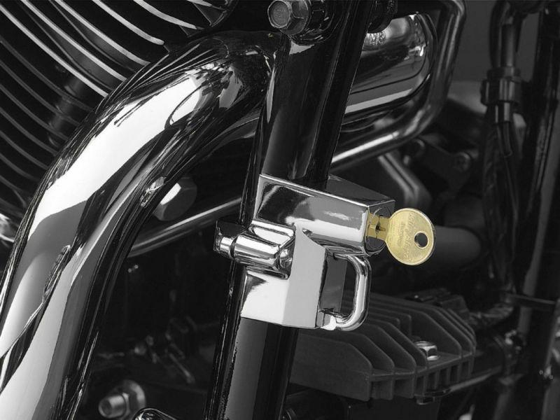 Kuryakyn universal motorcycle helmet lock for 7/8" to 1-1/4" bars chrome