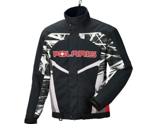 Polaris mens throttle red cracked warm winter snowmobile jacket coat- m or  2xl