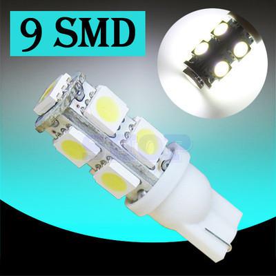 T10 9 smd 5050 pure white wedge signal 194 w5w 9 led car light bulb lamp