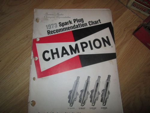 1973 champion spark plug recommendation chart