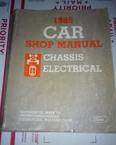 1986 continental mark vii thunderbird cougar mustang capri ltd service manual