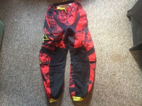 Oneal element motocross pants - mens 40 - red/dirtbike/mx/offroad/atv - #457