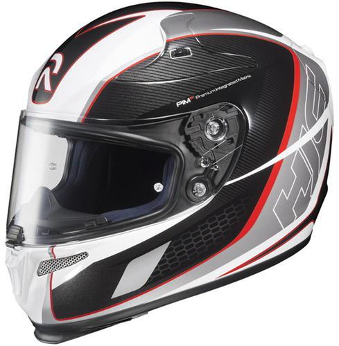 Hjc rpha-10 cage mc1 motorcycle helmet black red white size x-large xl