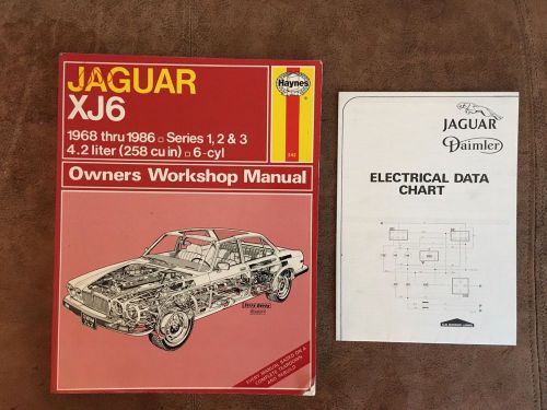 Jaguar xj6 1968-1986 haynes repair workshop manual w/electrical data chart