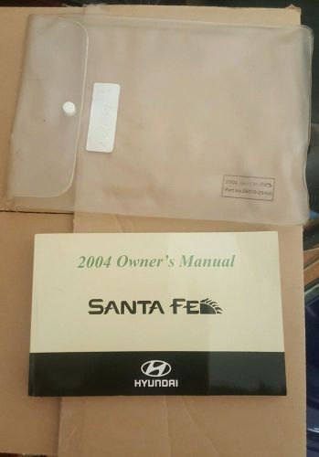 2004 hyundai santa fe owners manual only with case