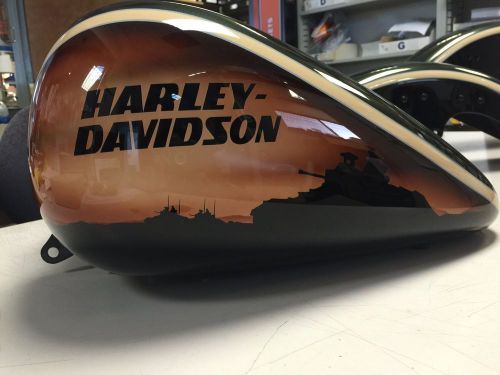 Harley-davidson radical custom painted fenders army