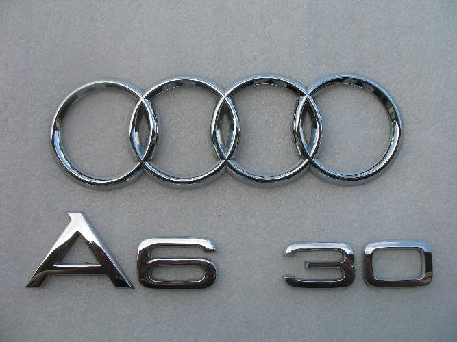 2002 2003 2004 audi a6 3.0 rear trunk lid chrome emblem logo decal badge sign 