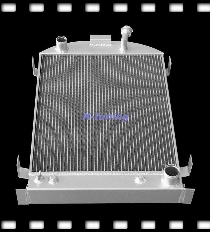 3 rows/3 cores 1932 ford grill shells hi-boy chevy engine aluminum radiator