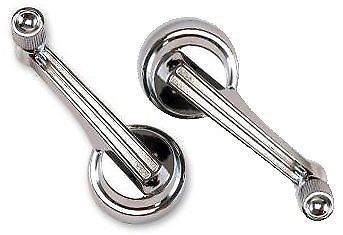 Chrome quarter window crank handle set 1965 1966 1967 ford mustang