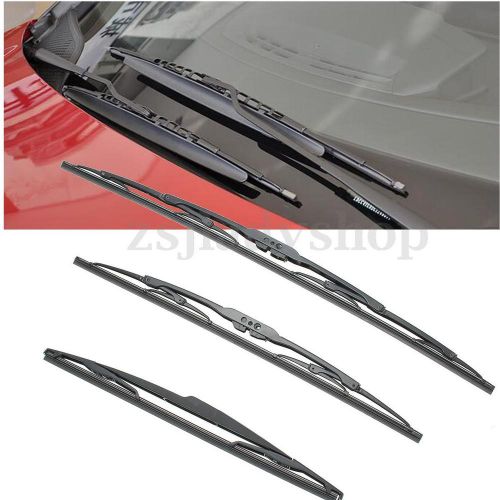 3pcs front &amp; rear car windscreen wiper blade for 2007-2012 mazda 2 3/5 door mk2