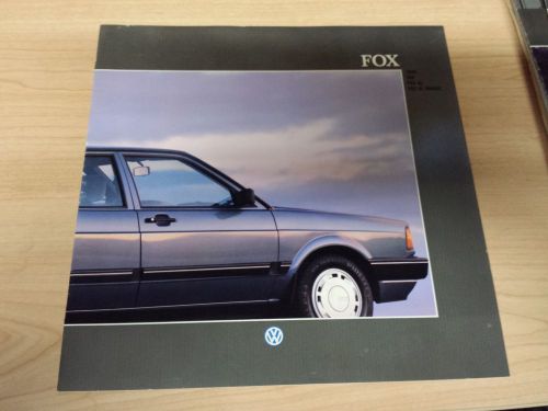 1988 volkswagen fox sales dealer brochure vintage 16v 8v wolfsburg