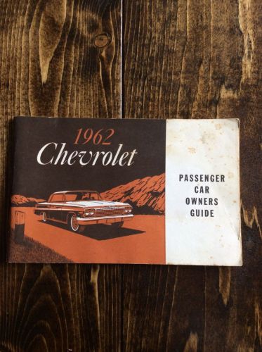 1962 chevrolet passenger car owners guide/ manual