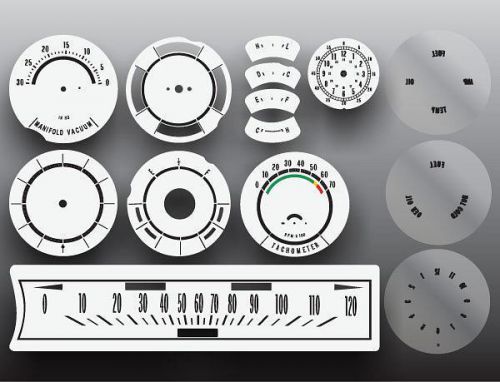 1965 chevrolet impala l78 7k tach dash instrument cluster white face gauges